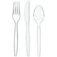 thumbnail image 2 of GUSTO Disposable Silverware Combo Pack with Clear Forks, Spoons, and Knives, 360-Pack, 2 of 6