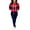 Red Blue, variant on Two Piece Outfits For Women Casual Jogging Suit Set Long Sleeve Sweatshirt And SweatpantsTracksuit Athletic Loungewear Set Sweatpants