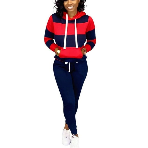 Two Piece Outfits For Women Casual Jogging Suit Set Long Sleeve Sweatshirt And SweatpantsTracksuit Athletic Loungewear Set Sweatpants