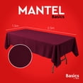 thumbnail image 3 of GILA Mantel para Mesa Rectangular 2.5 x 1.5 m | Lavable y Resistente | Paquete de 2 Manteles Rectangulares Color Chocolate, 3 of 5