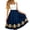 Dark Blue, variant on Women's Festival Half Dress Printed Apron for Oktoberfest Red One Size