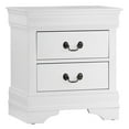thumbnail image 7 of Cterwk Nightstand Antique Drop Handles Drawers Bed Side Table Bedroom Furniture, White, 7 of 7