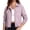 Pink, variant on NAYTOAO Women's Cropped Utility Jacket, Zip Up Lightweight Outerwear with Flap Pockets