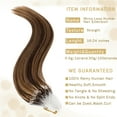 thumbnail image 3 of SEGO 100% Real Remy Human Hair Extensions Thick Micro Loop with Invisible Band Hair Micro Ring Beads Hair Black/Blonde Cleanrance, 3 of 7