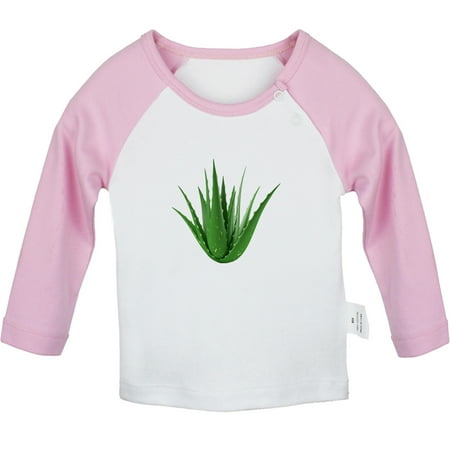 

Nature Pattern Aloe Vera T shirt For Baby Newborn Babies T-shirts Infant Tops 0-24M Kids Graphic Tees Clothing (Long Pink Raglan T-shirt 12-18 Months)