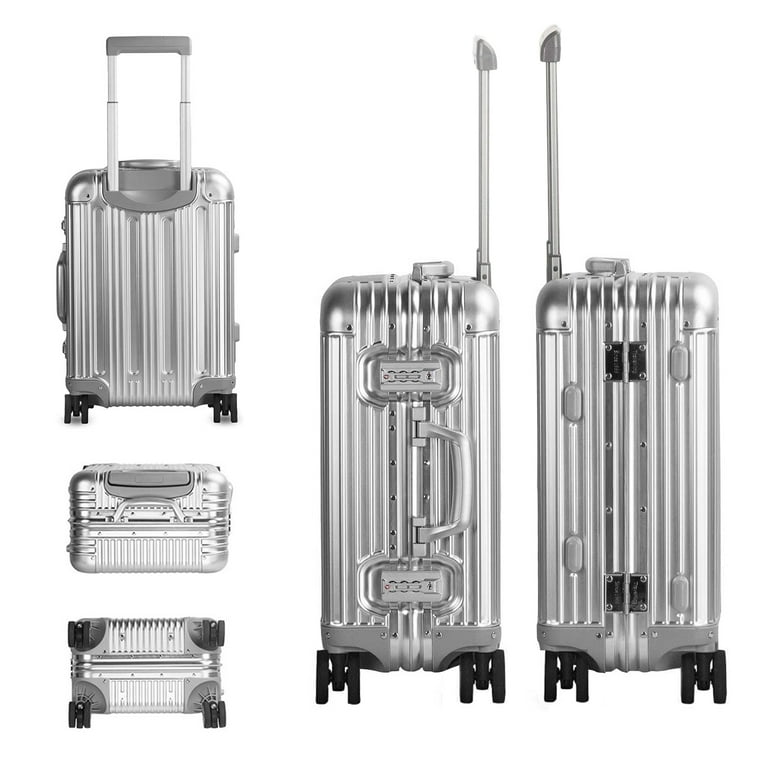 carry silver Amazon.com | TRAVELKING All Aluminum Carry On Luggage with