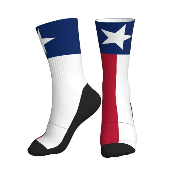 Mens Womens Texas Flag Hiker Cushion Crew Socks