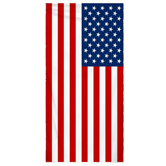 Independence Day Microfiber Beach Towel Super Lightweight Colorful Bath Towel Sandproof Beach Blanket Multi-Purpose Towel For Travel Swimming Pool 27x55 Inch