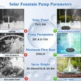 thumbnail image 5 of Solar Fountain Pump, Garden Bird Bath Solar Water Fountain Feature 1.5W Powered Pump Outdoor Waterfalls Freestanding with 8 Nozzles for Pond Pool Backyard Decor, 5 of 8