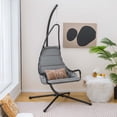 thumbnail image 4 of Silla Colgante Costway para Interiores y Exteriores Asiento Extra Ancho Acolchado Marco de Metal en Forma de X Kit para Colgar Seguro, 4 of 5