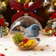 thumbnail image 3 of 3D Christmas Ornament with Bird Inside Snow Globe Effect Hanging Decor Musical Holiday Decoration for Xmas Tree（A), 3 of 5