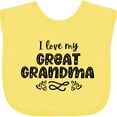thumbnail image 3 of Inktastic I Love My Great Grandma with Hearts Boys or Girls Baby Bib, 3 of 4