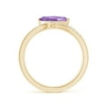 thumbnail image 2 of ANGARA Natural Diagonal Marquise Amethyst Ribbon Shank Ring in 14K Yellow Gold for Women (Size-10x5mm) | February Birthstone, Birthday, Anniversary, Jewelry Gift for Women | Natural Amethyst Ring, 2 of 9