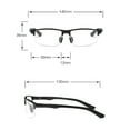 thumbnail image 6 of Photochromic Bifocal Reading Glasses Men Anti Eyestrain UV 400 Protection Aluminum Frame Sunglasses Spring Hinge Sun Readers with Non-Slip Adjustable Nose Pieces Semi Rimless, 6 of 6