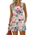 thumbnail image 2 of Iaqnaocc 2 Piece Sets for Women Dressy Casual Short Sets for Women Vintage Floral Print Square Neck Tank Top and Shorts Summer Outfits Beach Vacation Outfits for Women Dark Purple 3XL, 2 of 5
