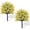 Yellow, variant on OUGPISTIYK Artificial Violet Ball Topiary Trees with Ground Spikes, 23" Fake Bushes Plants, Fade Resistant Artificial Shrubs Tree for Indoor Outdoor Front Porch Decor (2 Pcs, Yellow)