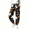 thumbnail image 4 of Jovrlynd Barrel Sweatpants Women Halloween Drawstring High Waisted Pockets Athletic Baggy Joggers Stretch Comfy Lounge Pants, 4 of 9