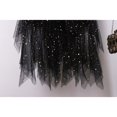 thumbnail image 4 of LBKKC Women's Sequin Tulle Skirt Formal High Low Asymmetrical Midi Tea-Length Elastic Waist Skirt Black, 4 of 5