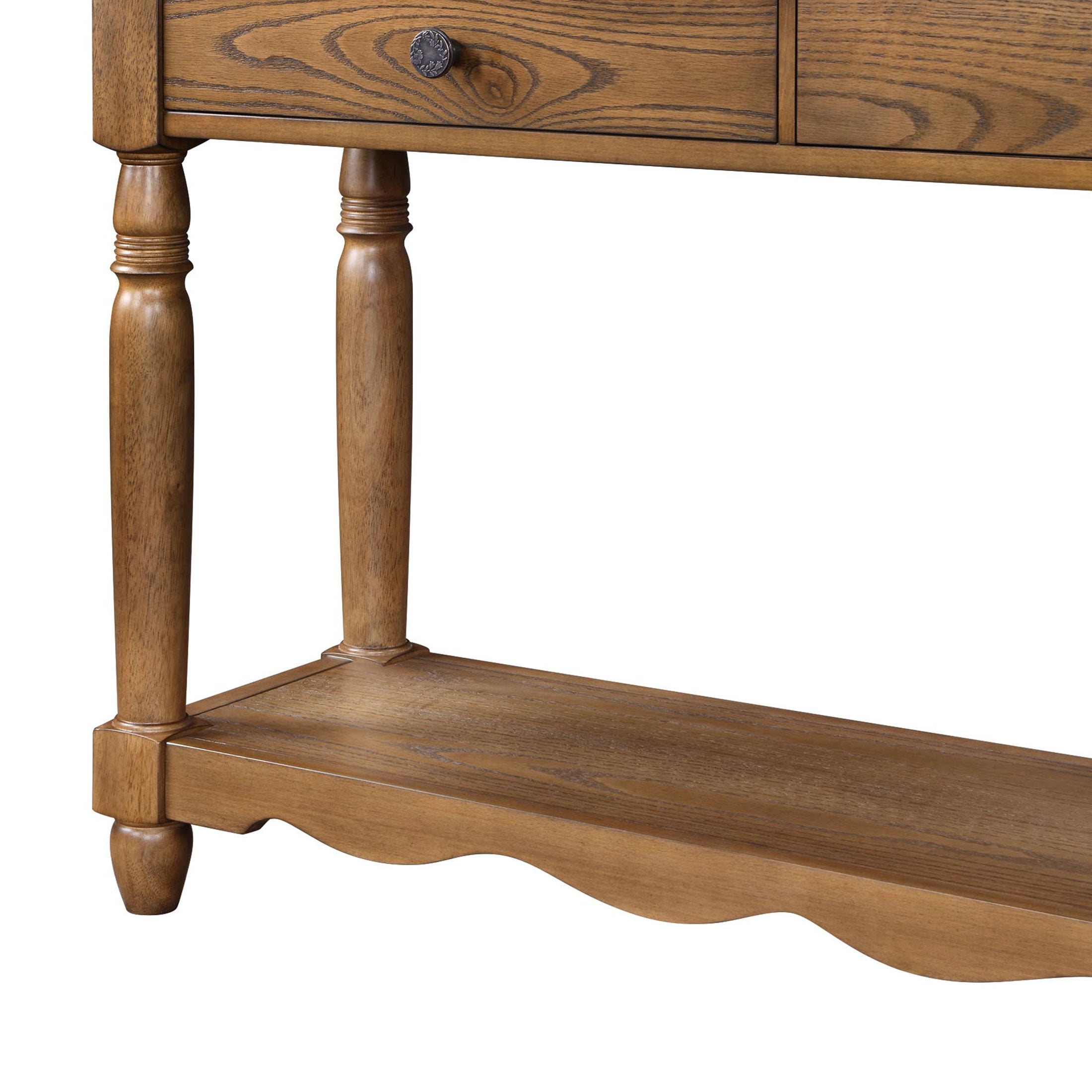 The Pioneer Woman Helen Console Table Made With Solid Wood Frame, Heirloom Brown