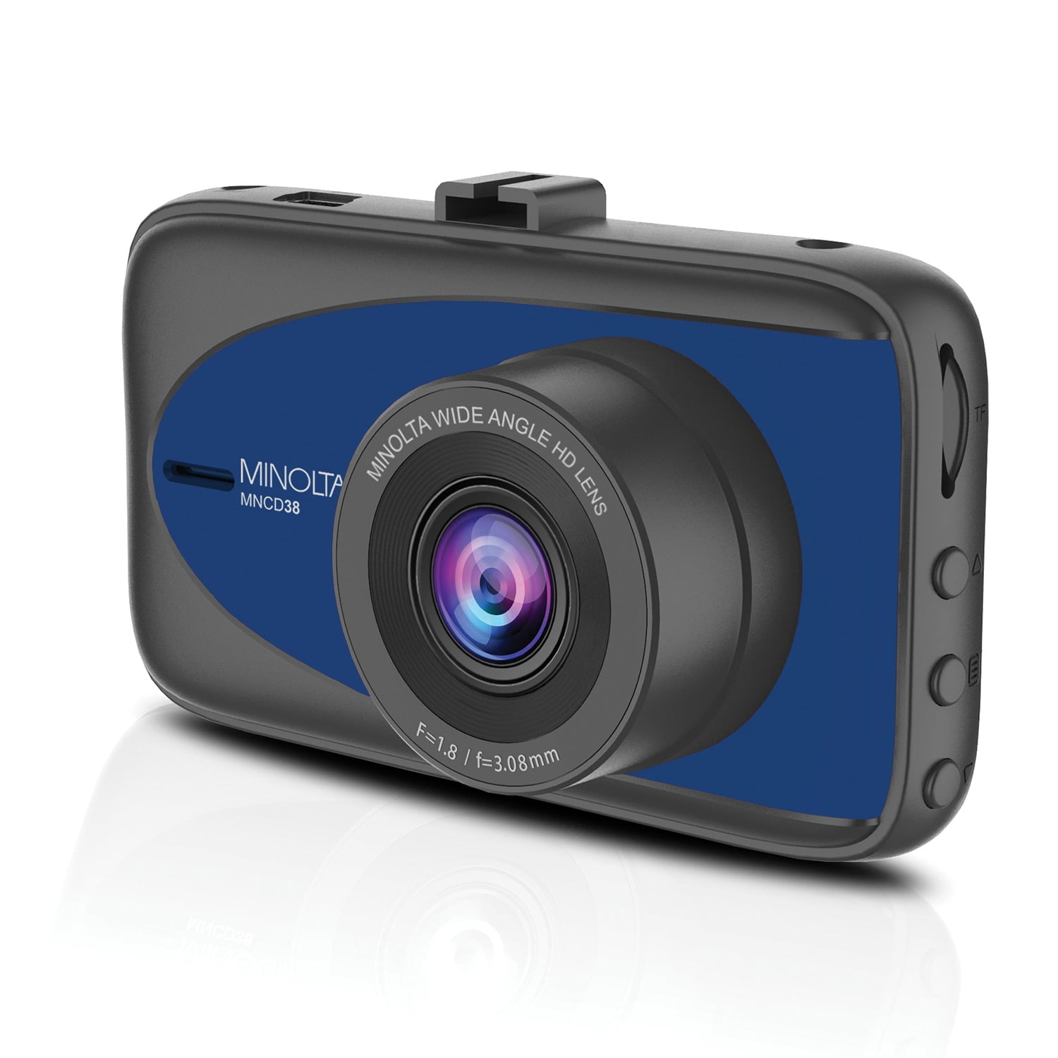 Minolta MNCD53 Car Dashboard 1080p HD Dash Camera with LCD Screen and G-Sensor