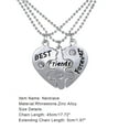 thumbnail image 7 of UDIYO 3Pcs Broken Heart Shape Carved Letters Best Friends Forever Chain Set for Dating, 7 of 7