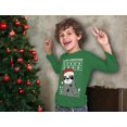 thumbnail image 3 of Slothy Ugly Christmas Kids T-Shirt Sloth Long Sleeve Medium Green, 3 of 4