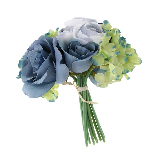 Ramo Magnífico de Flor Florero Suministros Artesanal de Decoración Interior Azul