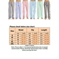 thumbnail image 2 of Frontwalk Ladies Comfy Elastic Waist Sleep Trousers Straight Leg Loose Pajama Bottom Drawstring Lounge PJ Pants Gray Plaid S, 2 of 2
