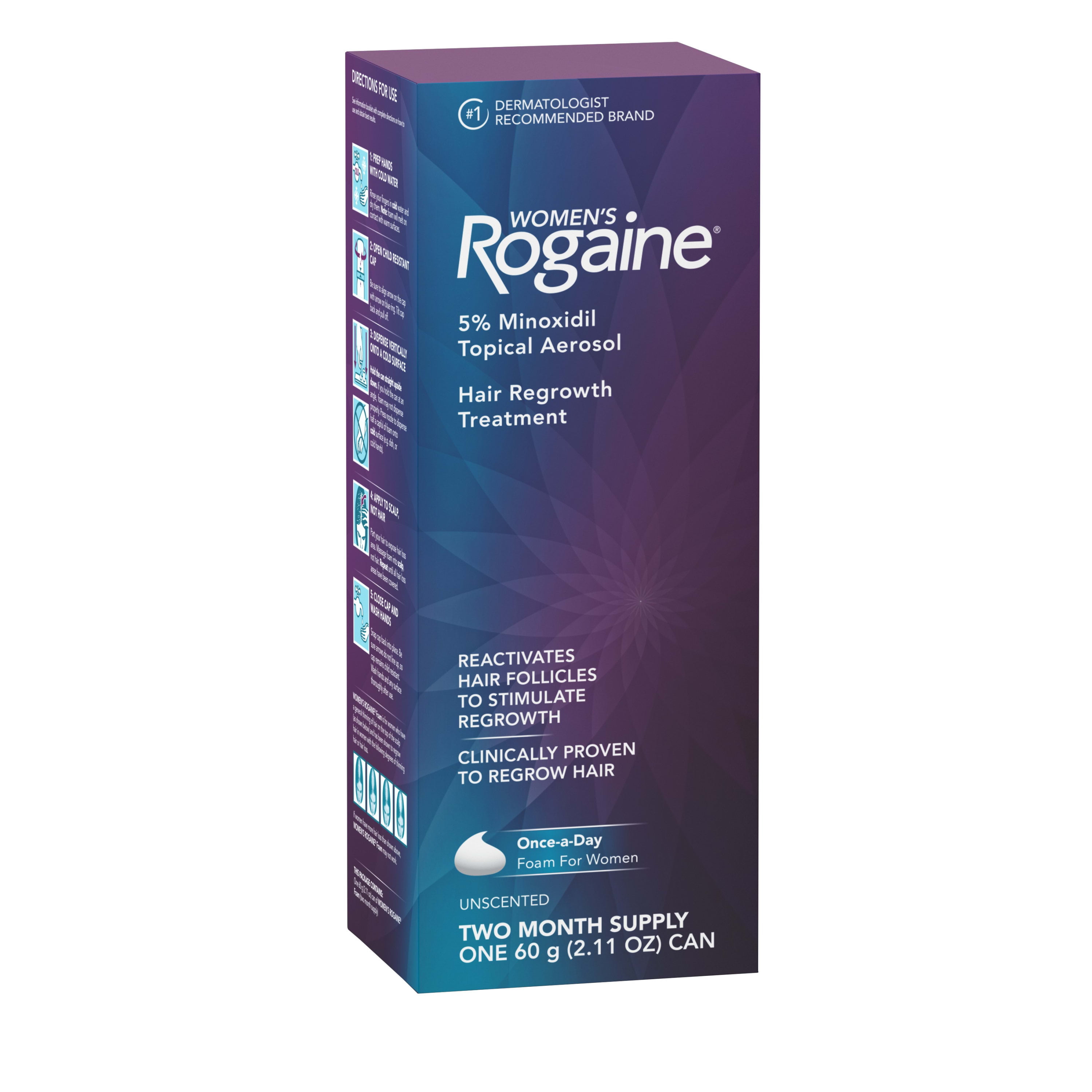ROGAINE Women's 5% Minoxidil Foam Hair Loss & Treatment, 2-Month Supply, 2.11 oz Walmart.com