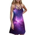 thumbnail image 1 of Ovzne Robes pour Femmes 2025 Robe de Plage Robes d'Été pour Femmes Robe de Plage en Dentelle Imprimée Sans Manches Décontractée Ample Robe Débardeur Robe Imprimée pour Femmes Liquidation, 1 of 5