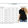 thumbnail image 2 of LANREMON Oversized Flowy Short Sleeve T Shirts for Women Summer Casual Plus Size Crew Neck Tunics Tops Blouses Blue, 2 of 6