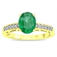 thumbnail image 2 of Star K � Oval 8x6 Genuine Emerald Channel Set Engagement Promise Ring, 2 of 9