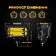 thumbnail image 3 of Barra de luces LED impermeable de 5 pulgadas, 2 unidades, 72 W, 24 LED, luces de trabajo antiniebla amarillas para conducción todoterreno, camiones, Jeep, ATV, UTV, SUV, barco, marino., 3 of 5