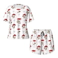 thumbnail image 4 of Lsque Different Mushrooms Women's Short-Sleeved Pajama Set - 2 Piece Soft and Lightweight Sleepwear Set-X-Large, 4 of 9