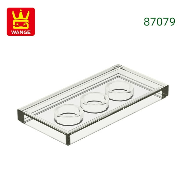 106Pcs/Lot 87079 2x4 Smooth Building Blocks MOC Classic Accessories Compatible with Brick Children Toys Gift Box 90.Trans-Clear about 106pcs