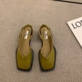 thumbnail image 5 of 2024 summer new elegant women‘s sandals Fashion women‘s square head shallow cut elastic flat heel square 35-40, 5 of 7