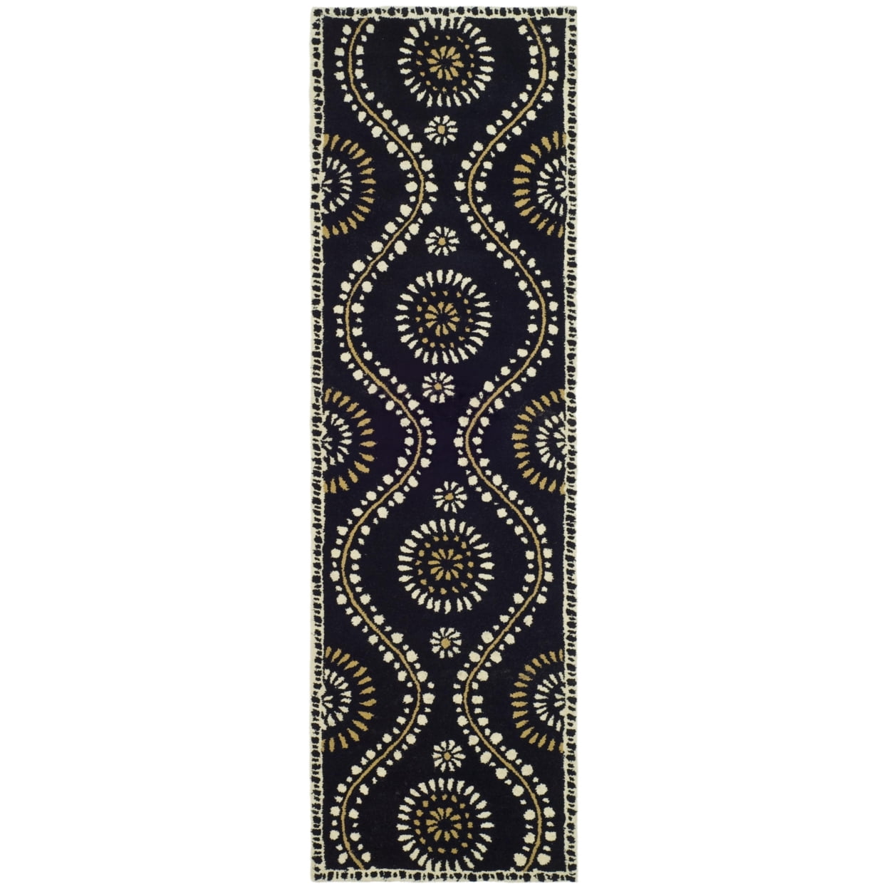 SAFAVIEH Martha Stewart Living Ogee Dot Spring Melt Wool Area Rug, Francesca, 5' x 8'