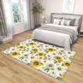 thumbnail image 2 of 3x5 Rug, Sunflower and Daisy Door Mat Washable Non Slip Soft for Entryway, Farmhouse Floral Rug, Yellow Flower Carpet, Sunflower Daisy Home Decor & Gifts, 2 of 7