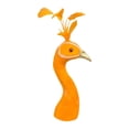 thumbnail image 3 of jifeng Mannequin Paon Tête Décorative Fête Élégante Simulation Tête d'Animal Modèle Jaune 23 cm, 3 of 9