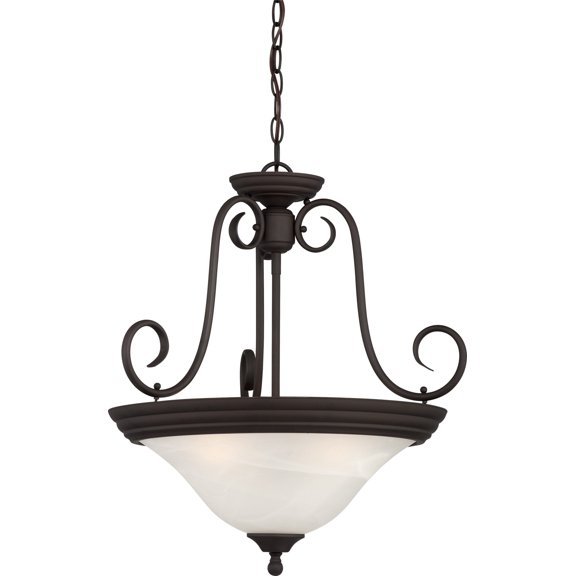 Volume Lighting V2230 Troy 3 Light 21" Wide Pendant / Semi-Flush Ceiling Fixture - Bronze