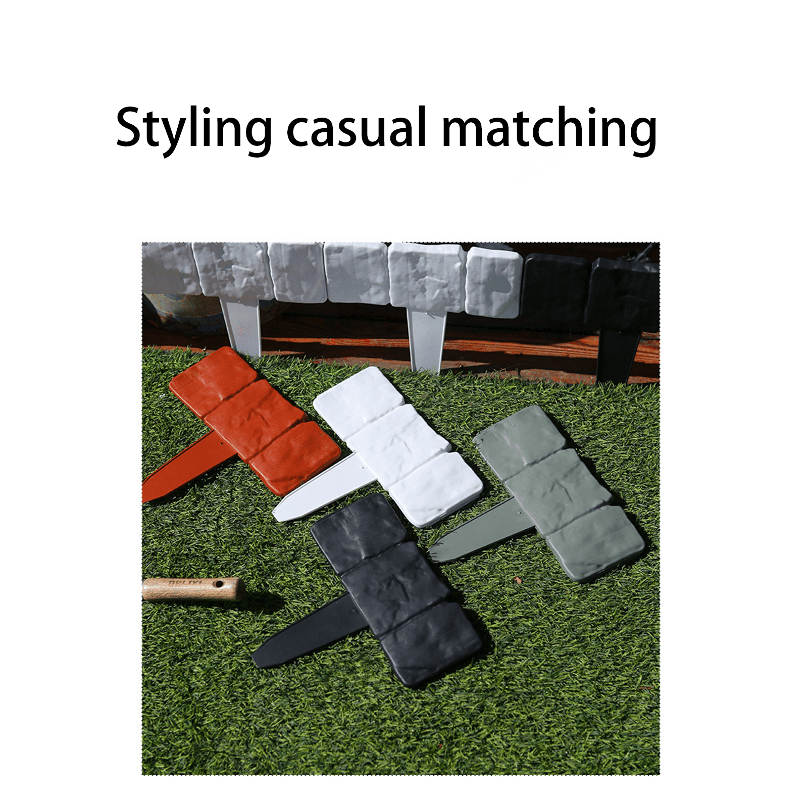 ICERUN 10Pcs Landscape Edging,Durable Garden Edging Borders,Effect Fence Border