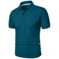 thumbnail image 3 of Chiccall Mens Shirts Quick Dry Performance Short Sleeve Solid Casual Summer Shirts Blue XL, 3 of 6