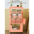 thumbnail image 3 of Movable Book Rack Large Capacity 5 Layer Thickened Rollers Multifunctional Bookshelf For Bedroom Living Room, 3 of 8