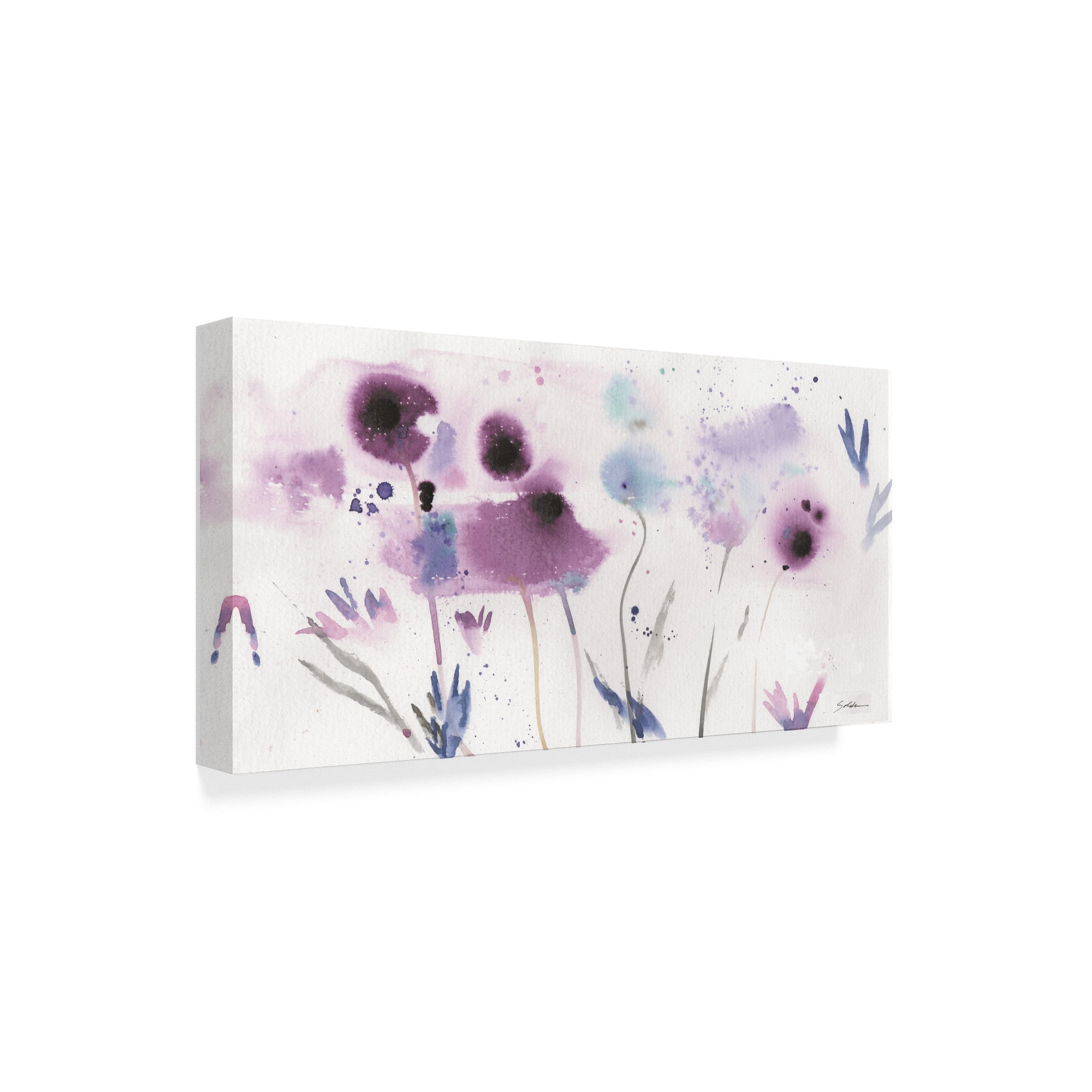 Trademark Fine Art 'Purple Blossoming 3' Canvas Art by Sheila Golden