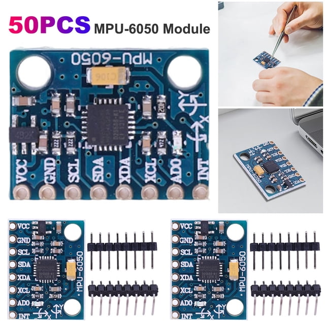 Módulo MPU-6050 giroscopio aceleración tres ejes 6DOF GY-521 esquemático placa chapada en oro