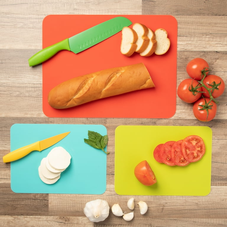 Plastic-Chopping-Cutting-Boards for Kitchen-Set Durable-Mats Food-Icons  Flexible Dishwasher-Safe Slip-Resistant BPA-Free Meat Fish Vegetables -  China Cookware Set and Cookware price