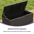 thumbnail image 3 of Uforic Outdoor 80 Gallon Lockable Deck Box, Waterproof for Patio,Dark Brown, 3 of 8