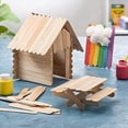 thumbnail image 3 of [600 Unidades] Palitos de Multiusos de Madera de 3,6 Pulgadas, Manualidades, Helado, , Depilación con , Palitos de Madera para Depresor de Lengua, 3 of 5