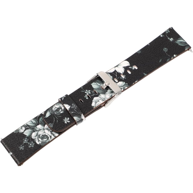 HUGFEGWE 2pcs Strap Watch Flowers White Pu Miss CJB91-140084