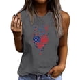 thumbnail image 2 of Mifsaly 4Th of July Tank Tops Women Hearts Falling From Flag Heart Independence Day Sleeveless Top Cotton Comfortable Festival Patriotic Tees XL, 2 of 4